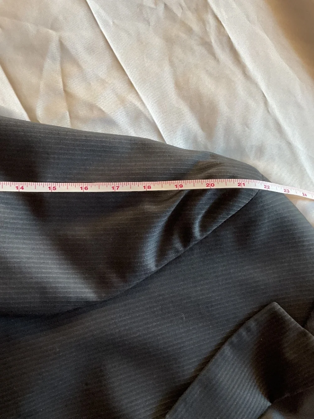 Hart Schaffer Marx Black Pinstripe Suite